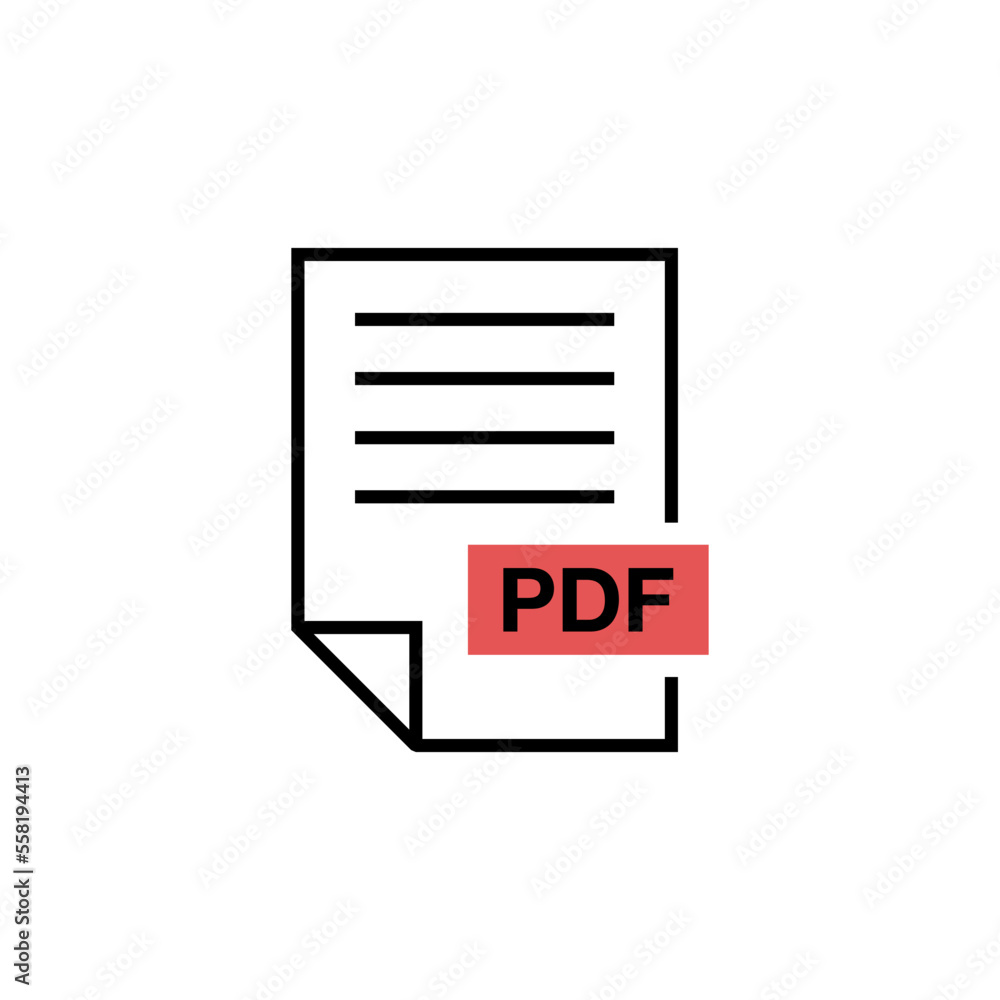 PDF Document Download Icon Vector Template PDF Document Download Icon Vector Template
