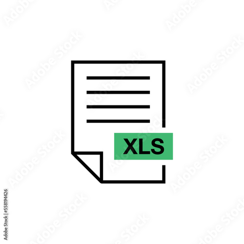 XLS Document Download Icon Vector Template © waniperih