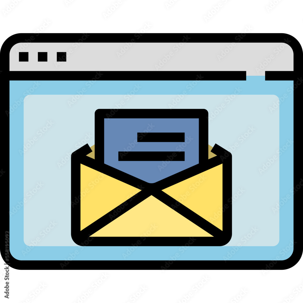 Email message browser interface icon Email message browser interface icon