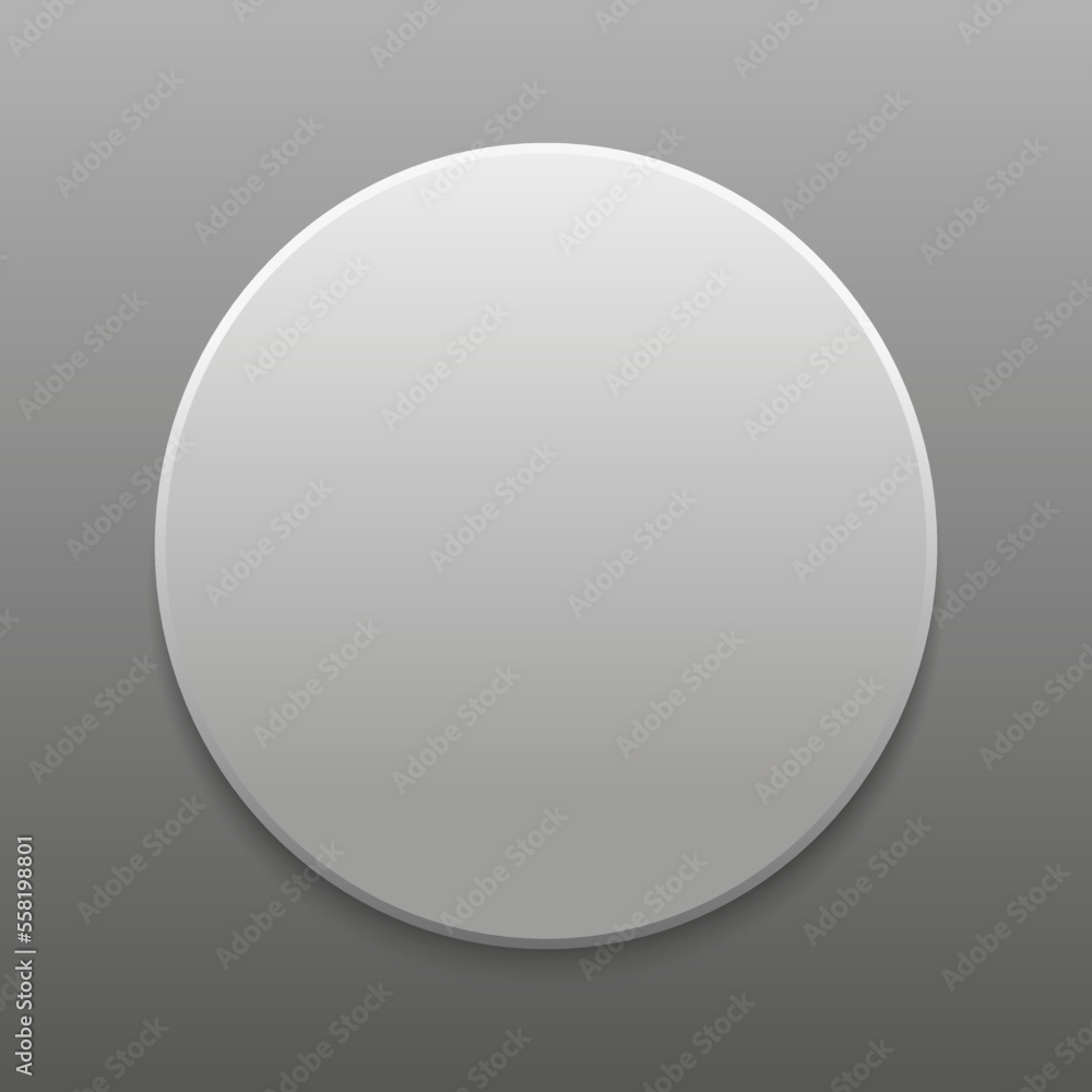 Paper round sticker isolated on a grey background Paper round sticker isolated on a grey background