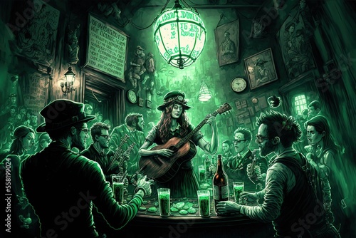 St. Patrick's Day pub crawl with green beer and Irish music © Rarity Asset Club