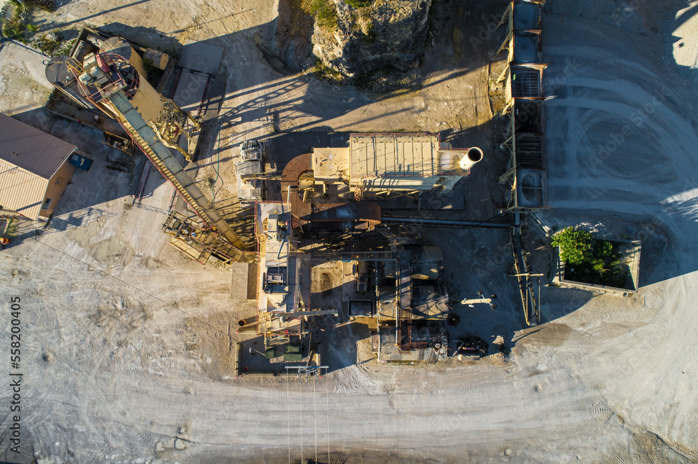 Fototapeta premium Aerial View of Southern Indiana Quarry 