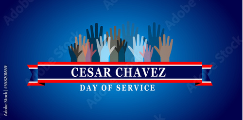 Cesar Chavez Day. March 31. Holiday concept. Template for background, banner, card, poster with text inscription. Vector  illustration photo
