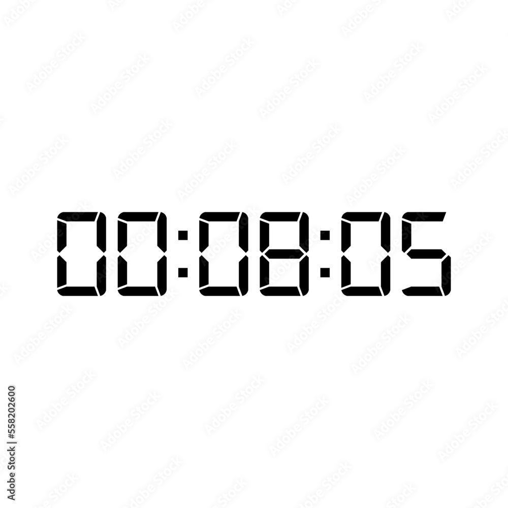 Digital clock icon vector design illustration. Digital clock icon vector design illustration.