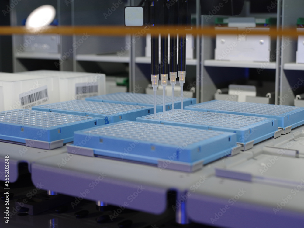 Naklejka premium Samples for DNA testing in laboratory