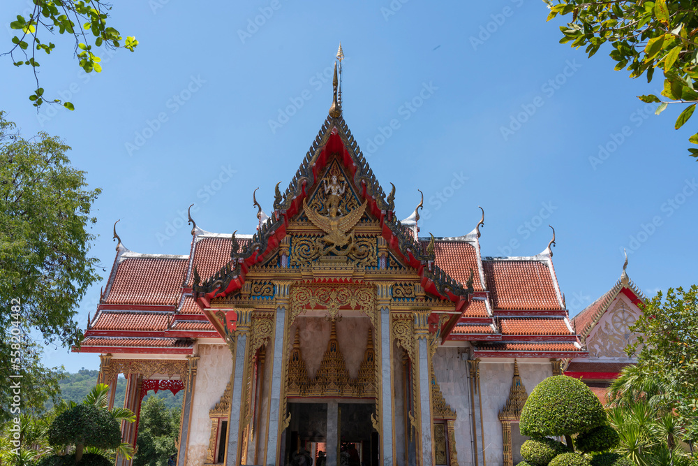 Fototapeta premium Wat Chaithararam Wat Chalong in Phuket Town