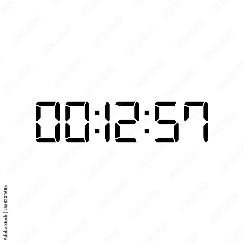 Digital clock icon vector design illustration.