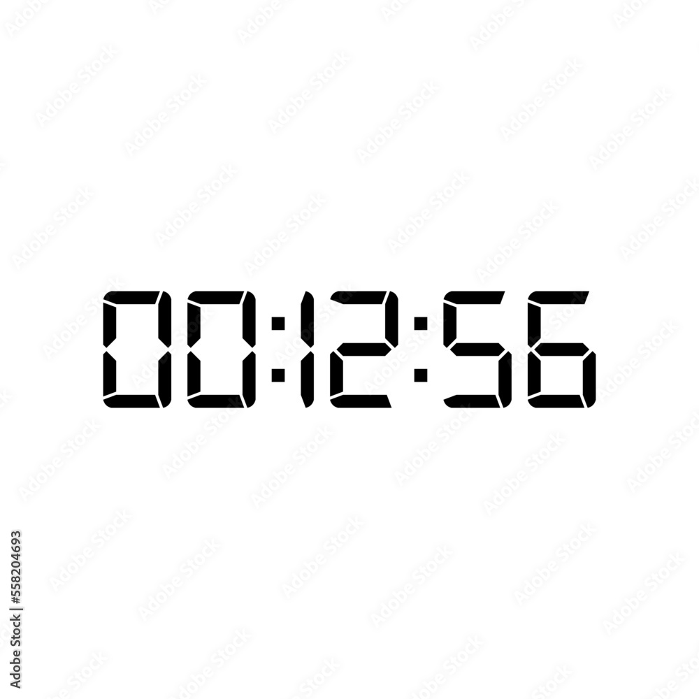 Digital clock icon vector design illustration. Digital clock icon vector design illustration.
