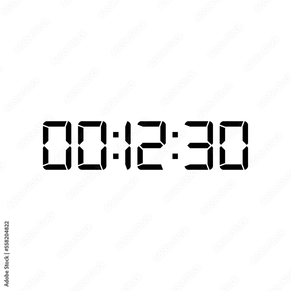 Digital clock icon vector design illustration. Digital clock icon vector design illustration.
