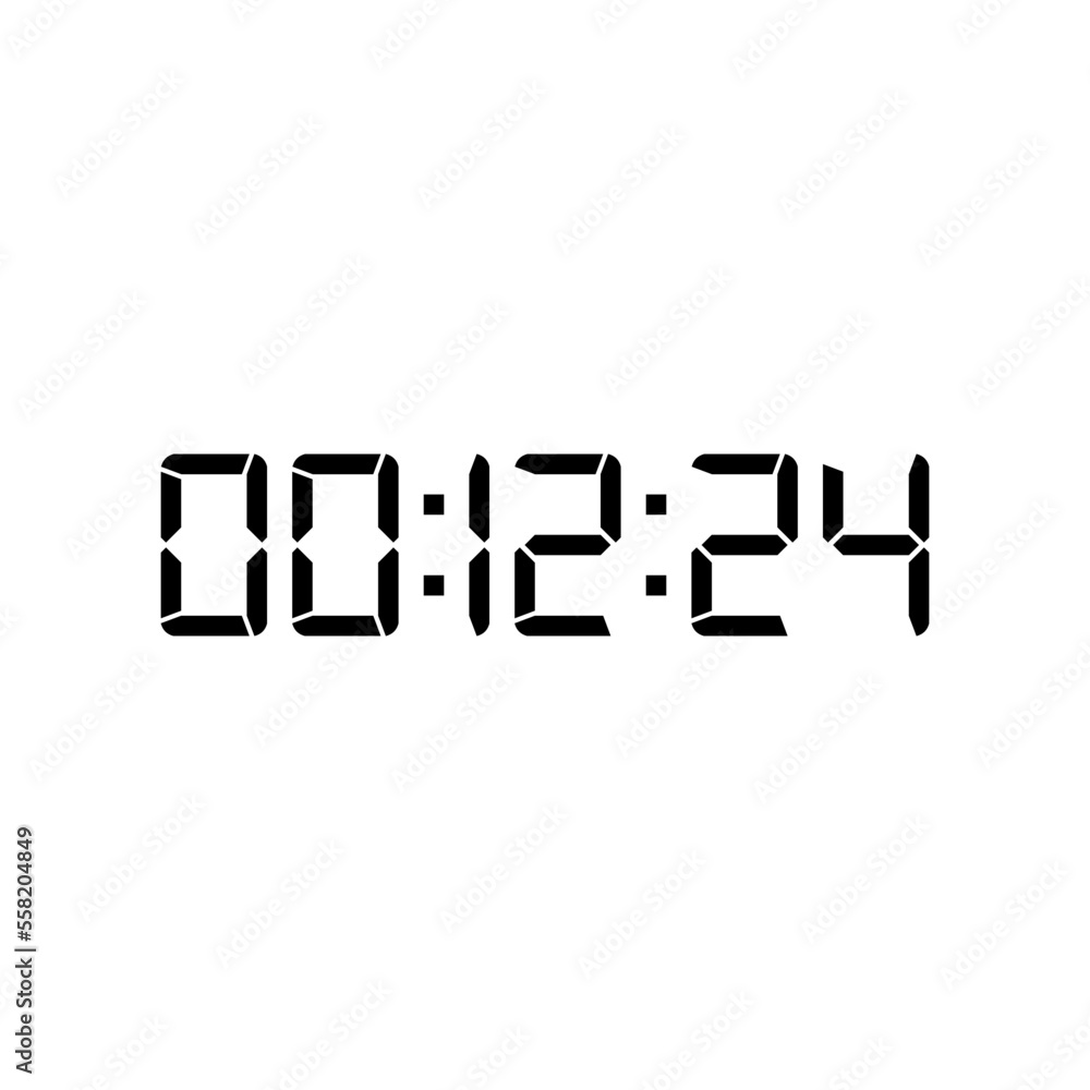 Digital clock icon vector design illustration. Digital clock icon vector design illustration.