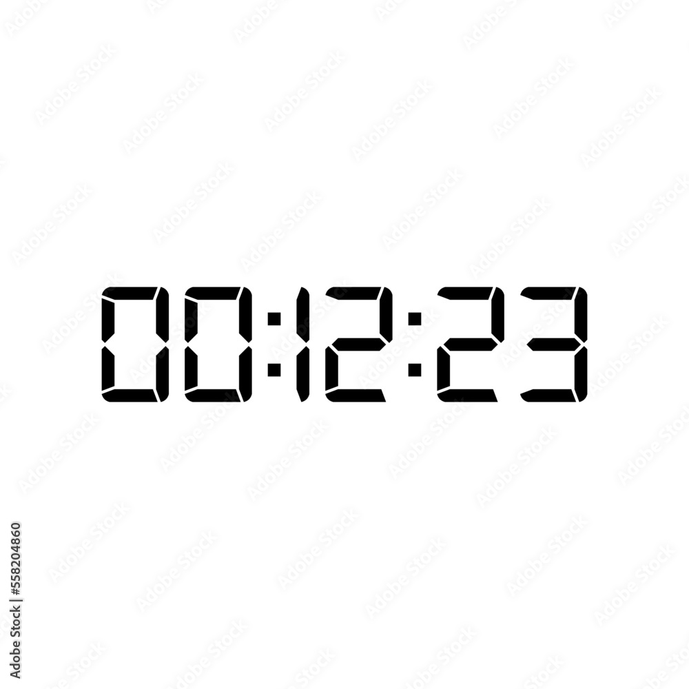 Digital clock icon vector design illustration. Digital clock icon vector design illustration.