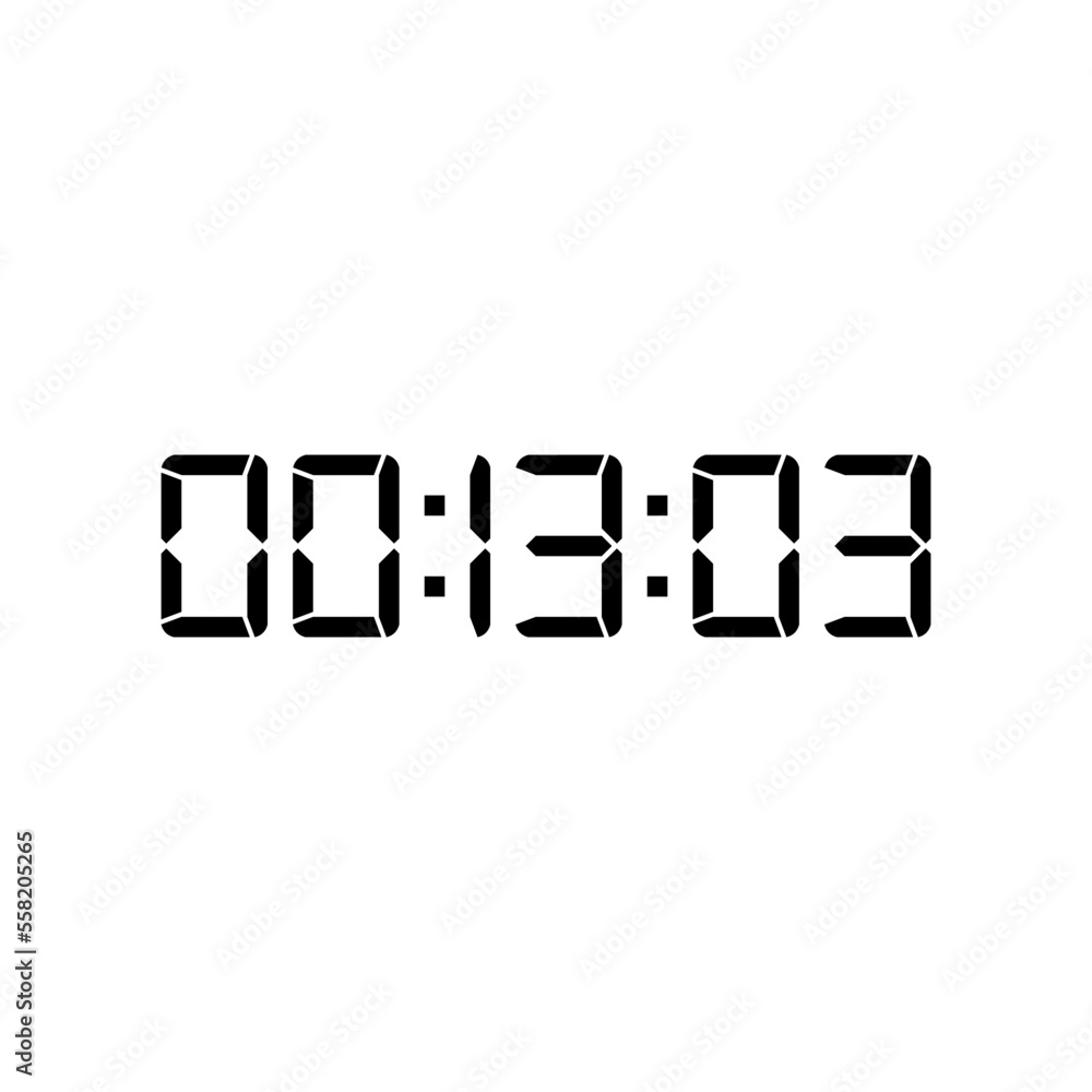 Digital clock icon vector design illustration. Digital clock icon vector design illustration.