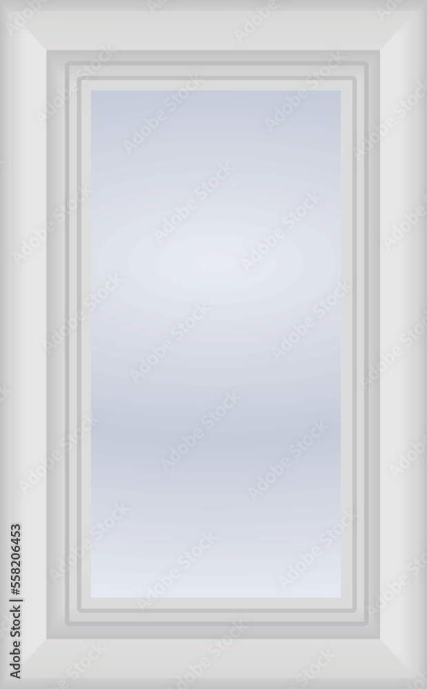 Home glass mirror. vector illustration