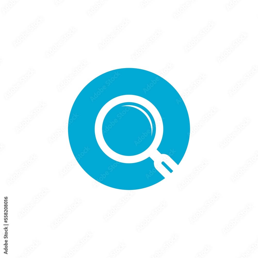 Magnifier icon design, loupe logo icon isolated on white background Magnifier icon design, loupe logo icon isolated on white background