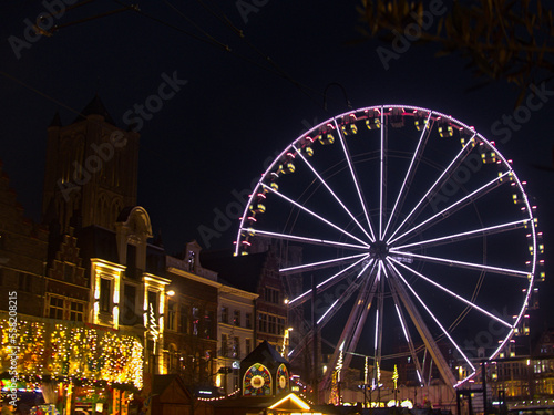Gand, December 2022: Visit the beautiful city of Gand in Belgium during the festive season   © Dimitri