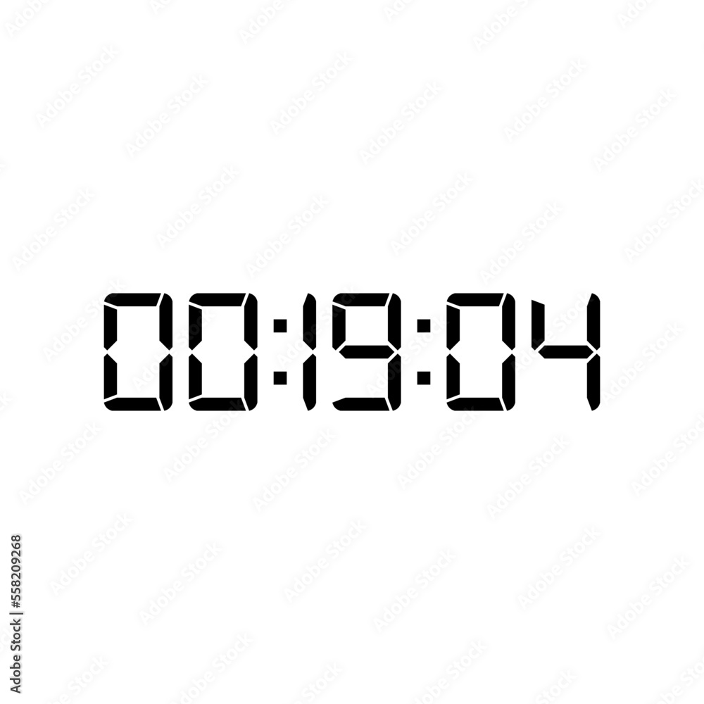 Digital clock icon vector design illustration. Digital clock icon vector design illustration.