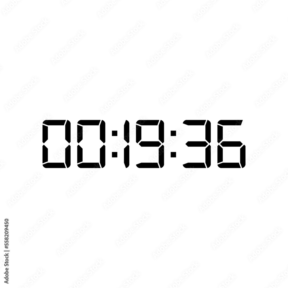 Digital clock icon vector design illustration. Digital clock icon vector design illustration.