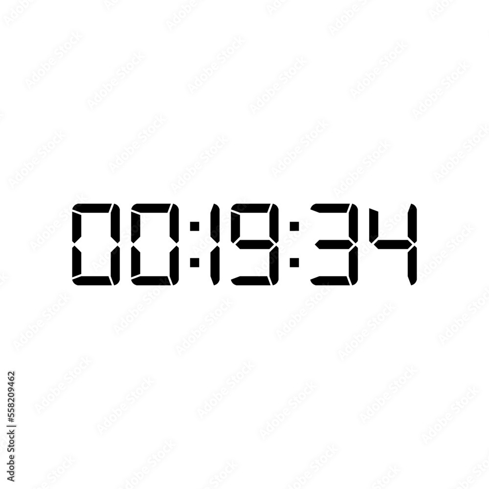 Digital clock icon vector design illustration. Digital clock icon vector design illustration.