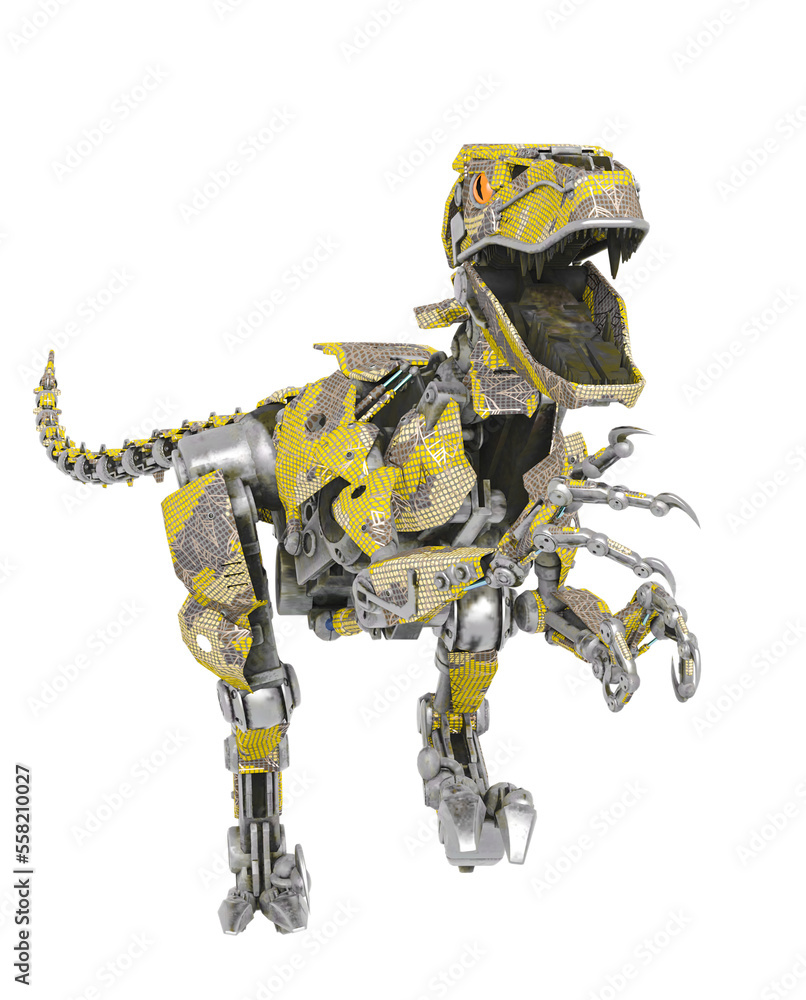 raptor in camouflage is running on white background front view raptor in camouflage is running on white background front view