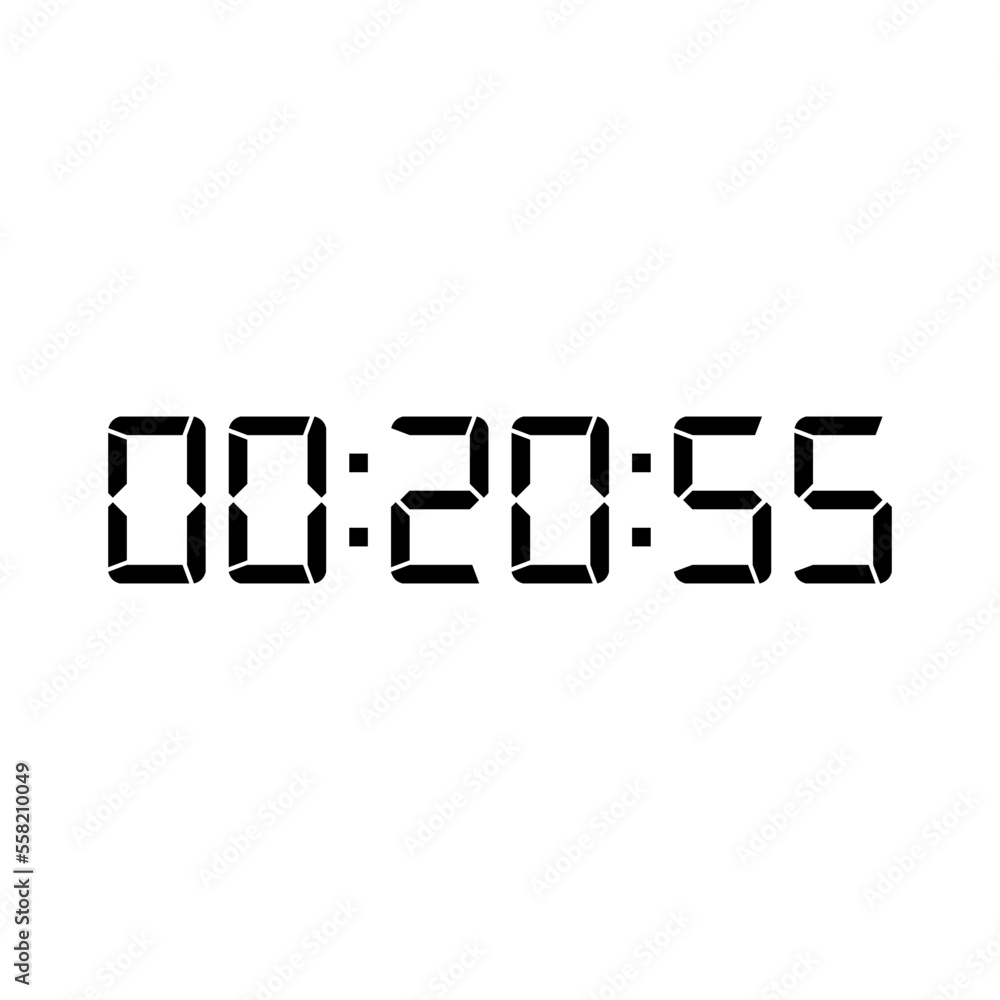 Digital clock icon vector design illustration. Digital clock icon vector design illustration.