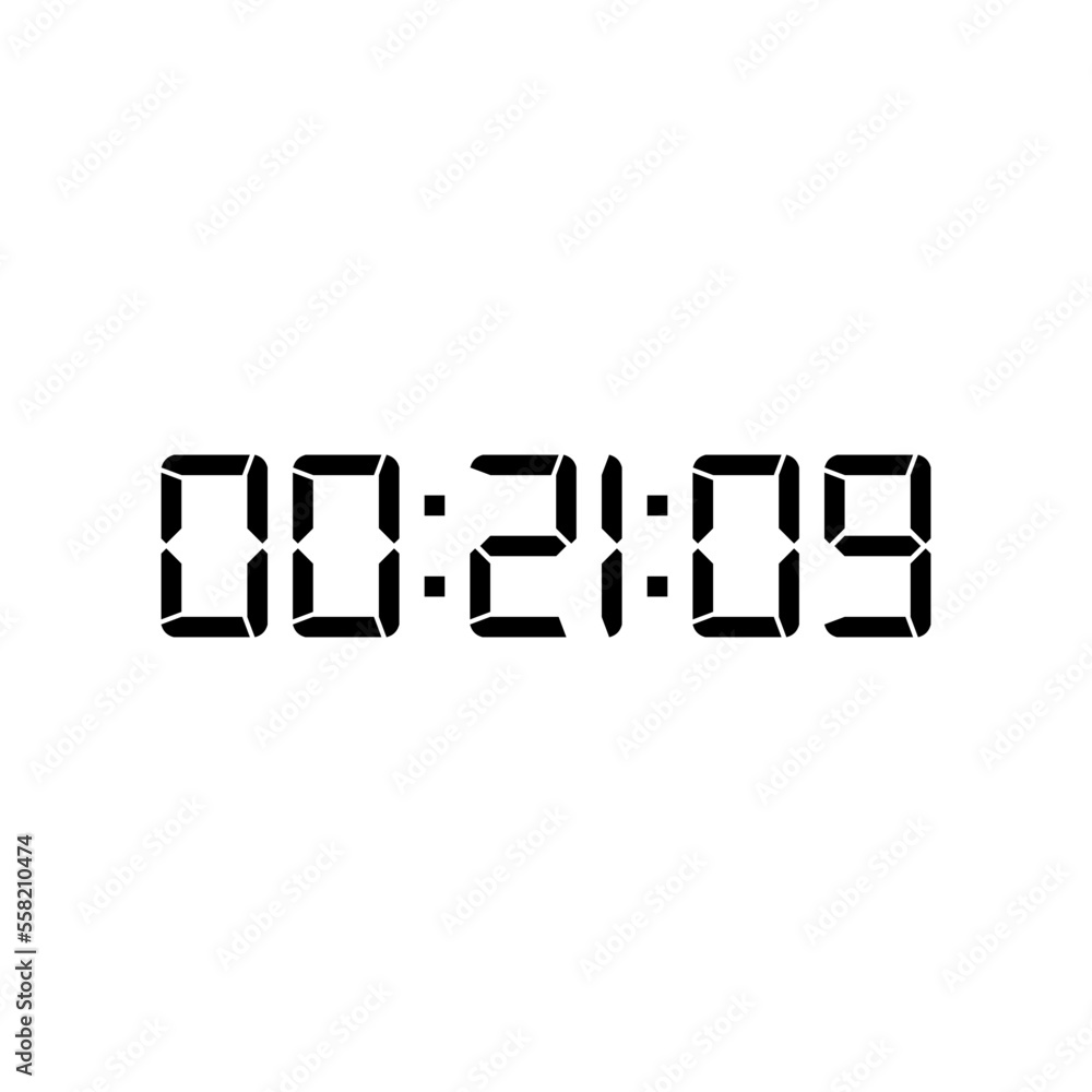 Digital clock icon vector design illustration.