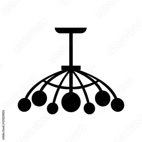 Chandelier icon vector. lustere illustration sign. luster symbol or logo.