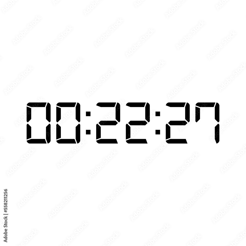 Digital clock icon vector design illustration. Digital clock icon vector design illustration.