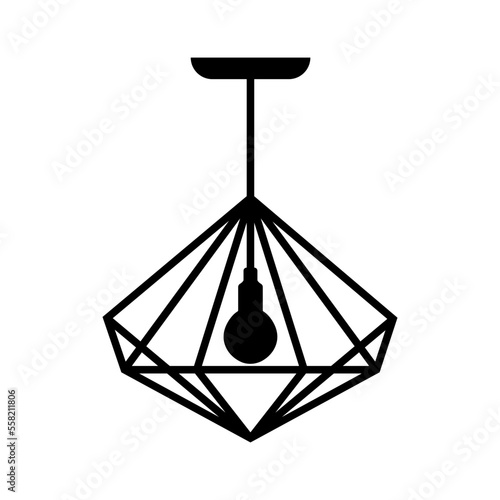 Chandelier icon vector. lustere illustration sign. luster symbol or logo.