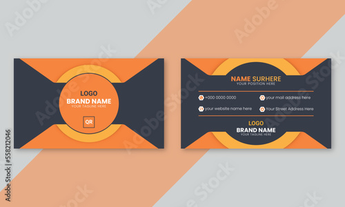 Modern creative business card and template design.