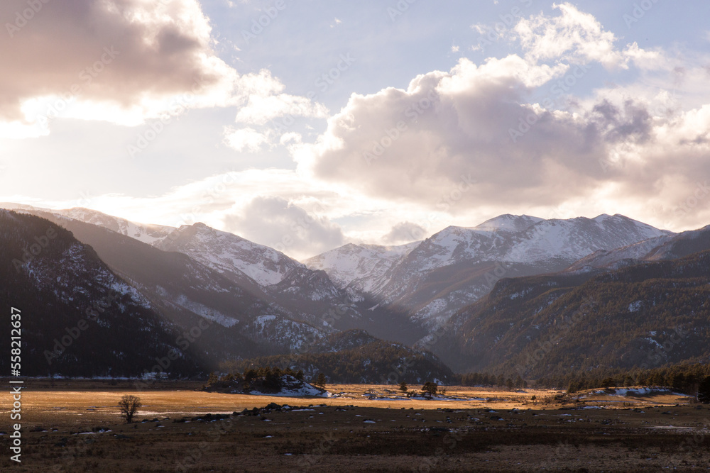 Rays of sunshine in the mountains of Estes Park.
