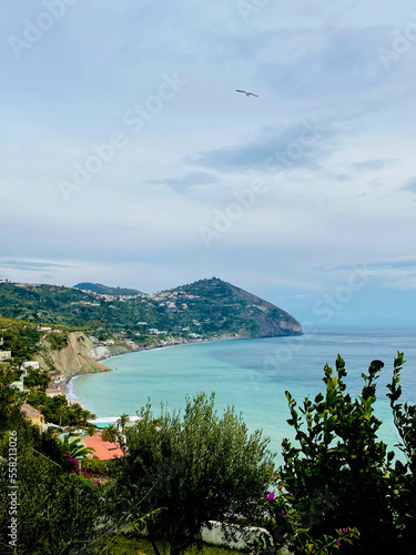 mountain on the coast of the island of ischia in naples