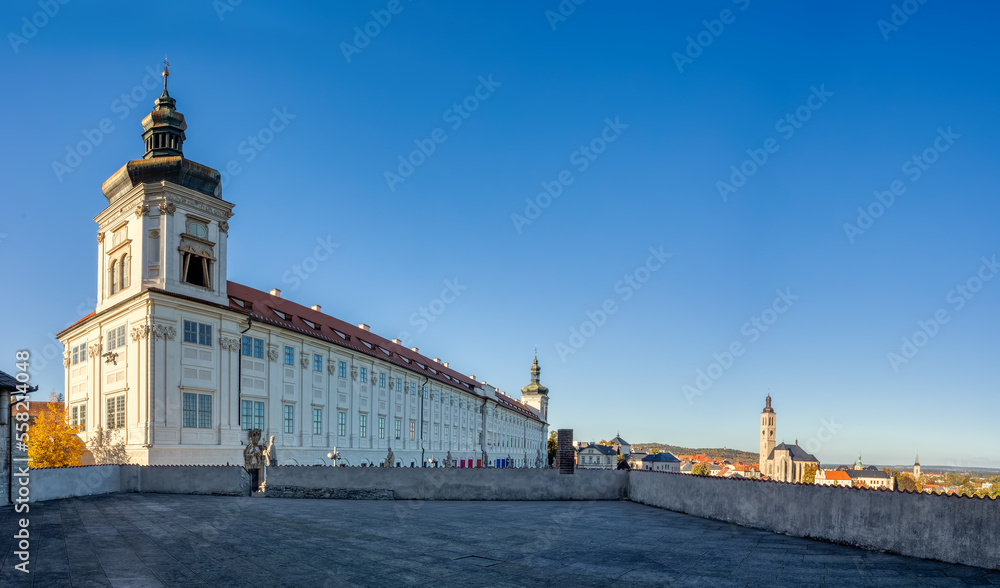 Early baroque historic building Jesuit College, Jezuitska Kolej in Kutna Hora, UNESCO site. Czech Republic