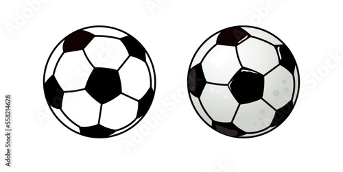 set of soccer balls isolated on white  foot ball 