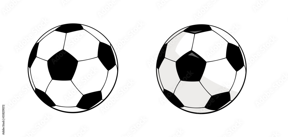 set of soccer balls isolated on white, foot ball set of soccer balls isolated on white, foot ball