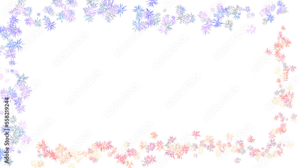 png image of a frame formed crystals with shades of blue and red png image of a frame formed crystals with shades of blue and red