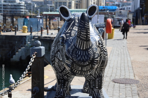 Rhino Art at V&A Waterfront in Cape Town, South Africa