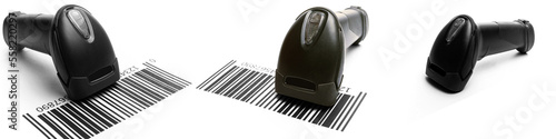 Barcode background. Reader laser scanner for warehouse. Retail l