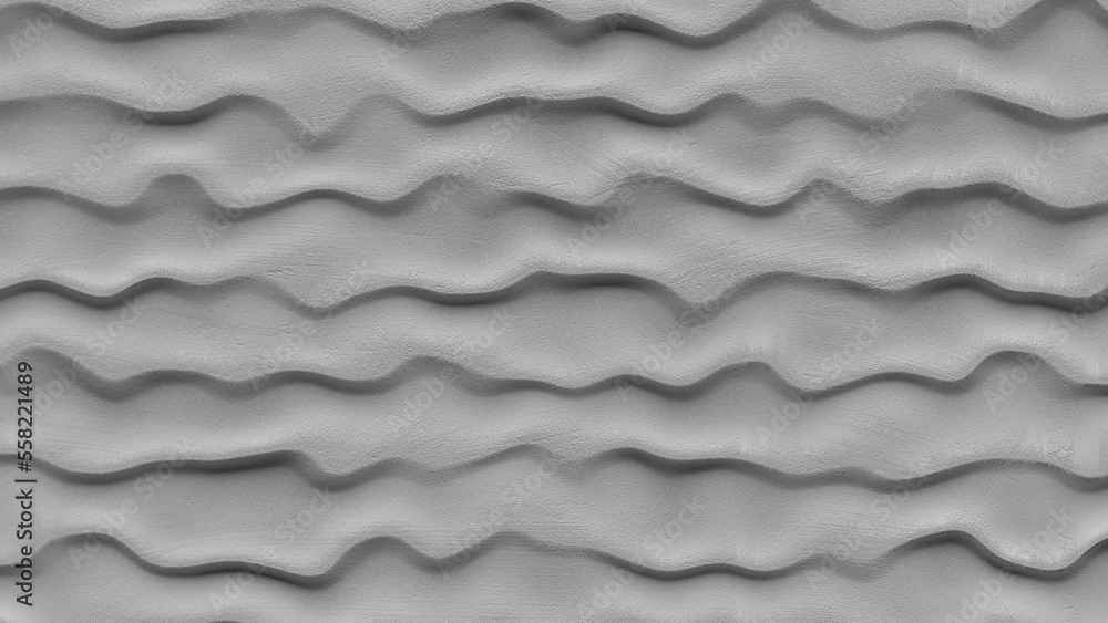 Concrete surface, plaster, wall background, colorless, gray, pattern, wavy design, modern architect Concrete surface, plaster, wall background, colorless, gray, pattern, wavy design, modern architect