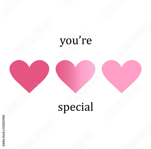 Wallpaper Mural cute Valentine's Day card with hearts. Happy Valentine's Day Torontodigital.ca