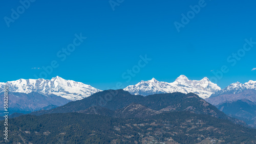 Chaukori hill station set among the lofty peaks of the western Himalayan Range in the Kumaon Uttarakhand, India