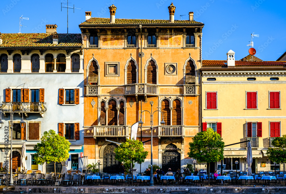 port and old town of Desenzano in Italy