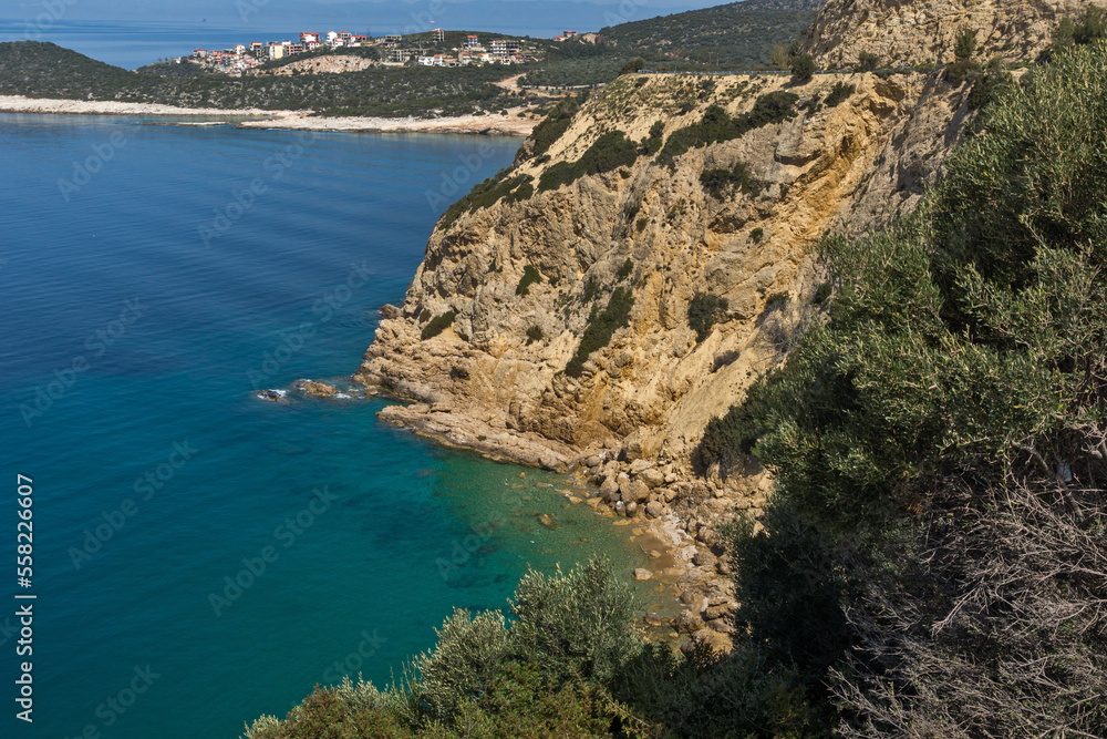 Landscape of coastline of Thassos island, Greece Landscape of coastline of Thassos island, Greece