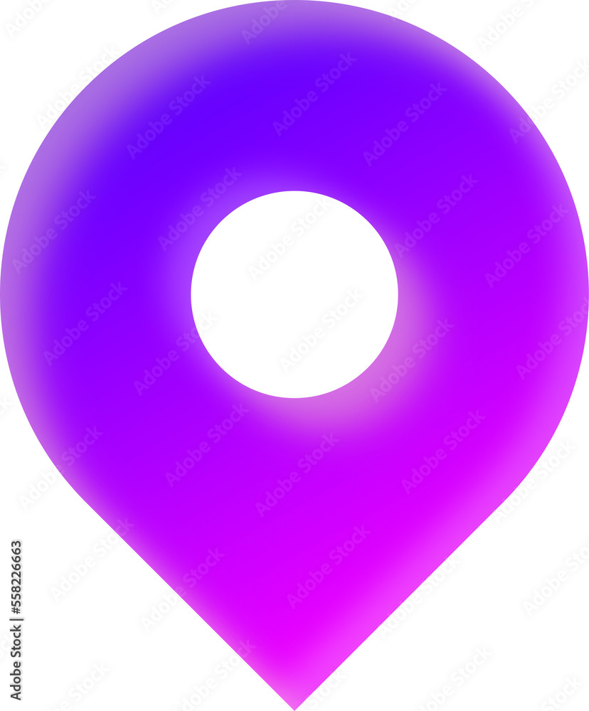 3D Gradient Location Icon 3D Gradient Location Icon