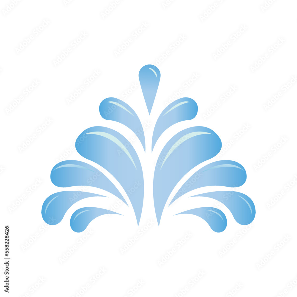 water fountain icon logo vector design template