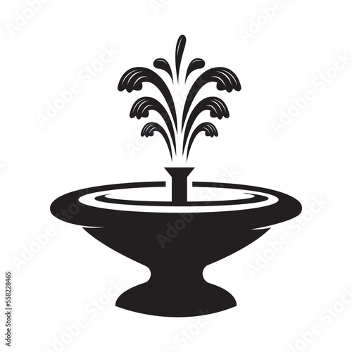 water fountain icon logo vector design template