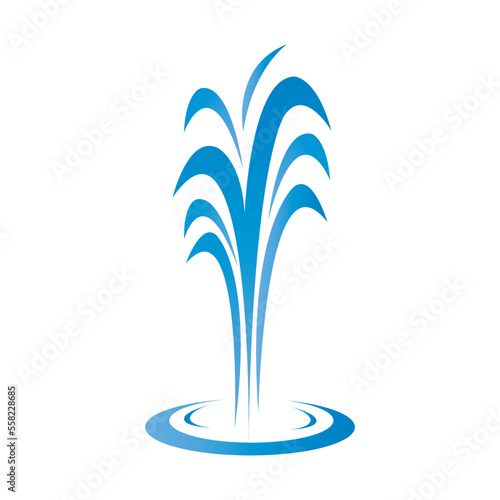 water fountain icon logo vector design template