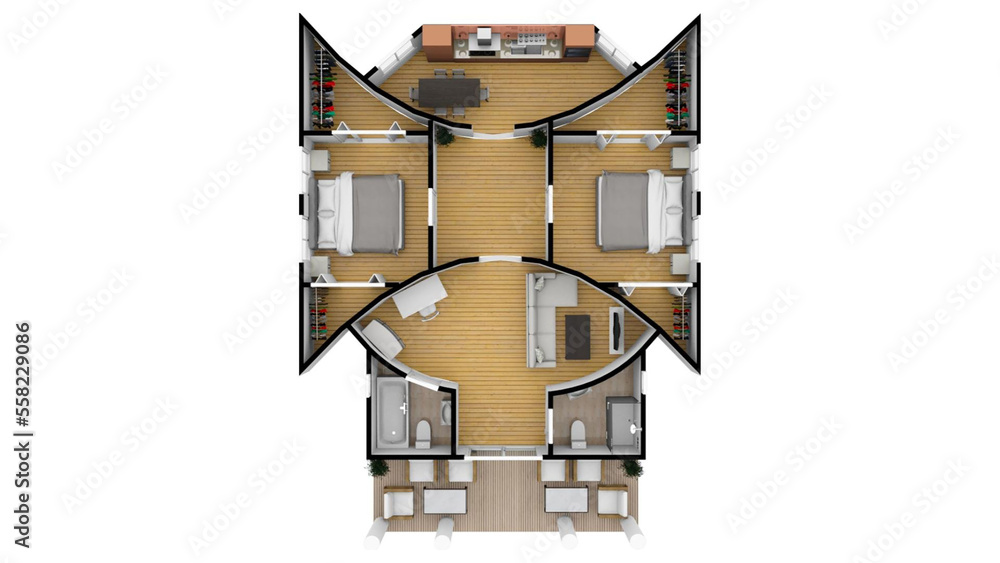 Unusual floor plan. Wonderful floorplans. Unique house plans. Unusual