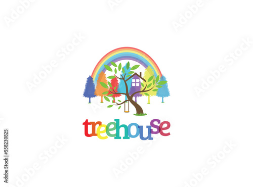 Tree house school logo design