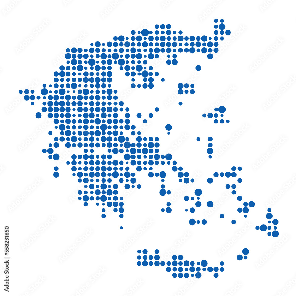 Greece Silhouette Pixelated pattern map illustration Greece Silhouette Pixelated pattern map illustration