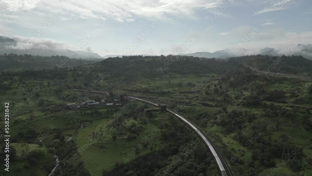 Scenic beauty with train Scenic beauty with train
